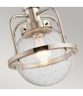Triocent 1-lt taklampa i polerad nickel/glas 24cm IP44