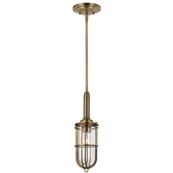 Urban Restoration 1-Lt Ceiling Lamp Brass/Clear 14cm IP44 Urban Restoration 1-Lt Ceiling Lamp Brass/Clear 14cm IP44