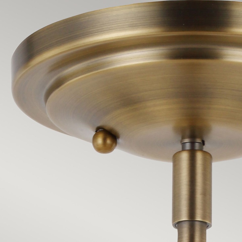 Urban Restoration 1-ljus taklampa mässing/klar 14cm IP44