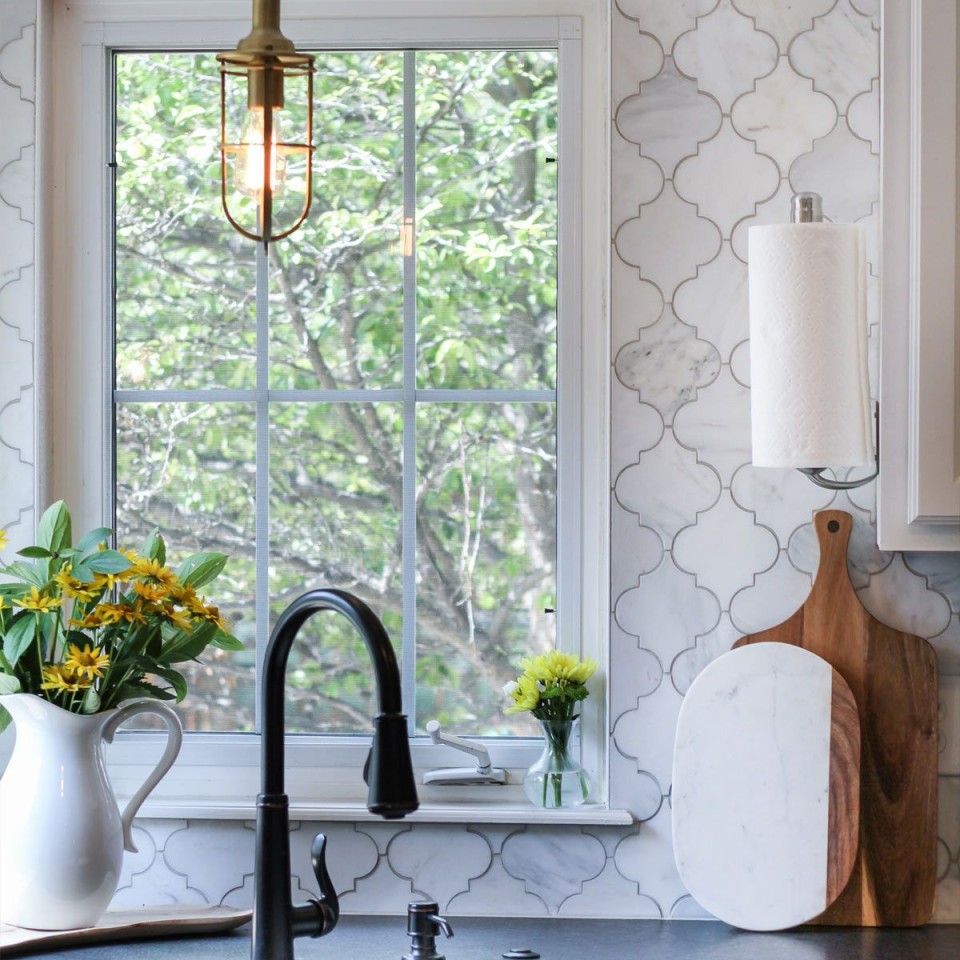 Urban Restoration 1-ljus taklampa mässing/klar 14cm IP44