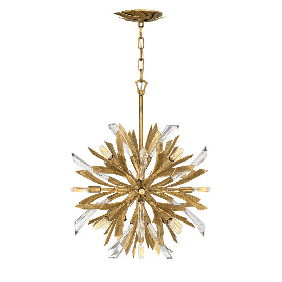 Vida 13-lt liten taklampa förgylld guld/kristall 55,9cm Vida 13-lt liten taklampa förgylld guld/kristall 55,9cm