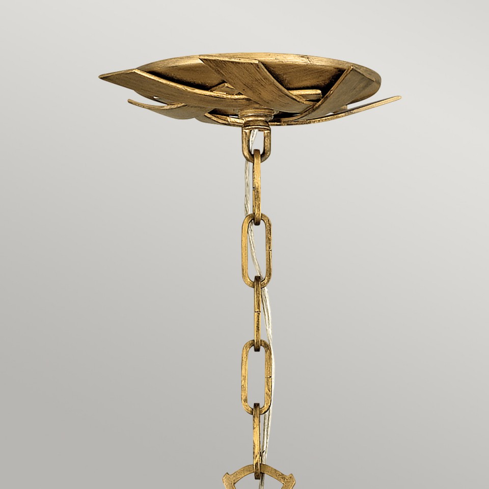 Vida 13-lt liten taklampa förgylld guld/kristall 55,9cm