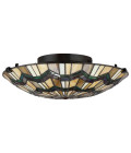Alcott 2 light tiffany style plafond valiant bronze 42.1cm Elstead Lighting Alcott 2 light tiffany style plafond valiant bronze 42.1cm