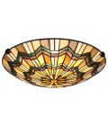 Alcott 2 light tiffany style plafond valiant bronze 42.1cm Elstead Lighting Alcott 2 light tiffany style plafond valiant bronze 42.1cm