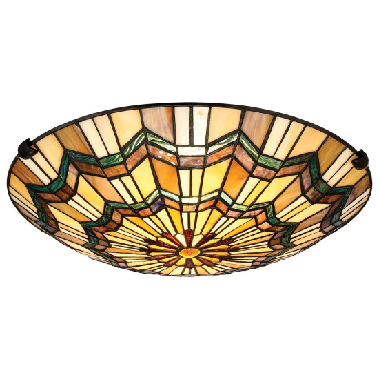 Alcott 2 tiffany plafond valiant brons 42.1cm Alcott 2 tiffany plafond valiant brons 42.1cm