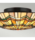 Alcott 2 light tiffany style plafond valiant bronze 42.1cm Elstead Lighting Alcott 2 light tiffany style plafond valiant bronze 42.1cm
