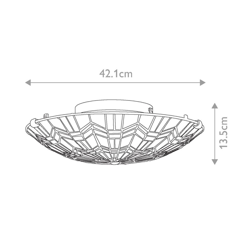 Alcott 2 light tiffany style plafond valiant bronze 42.1cm Elstead Lighting Alcott 2 light tiffany style plafond valiant bronze 42.1cm