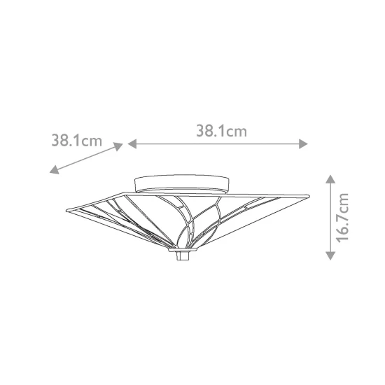 Asheville 2 tiffany plafond valiant brons 38.1cm Asheville 2 tiffany plafond valiant brons 38.1cm