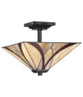 Asheville 2 light tiffany style plafond valiant bronze 35.6cm Elstead Lighting Asheville 2 light tiffany style plafond valiant bronze 35.6cm