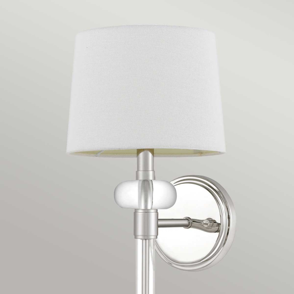 Barbour 1-lt Vägglampa Polerad Nickel/Vit 67.6cm Barbour 1-lt Vägglampa Polerad Nickel/Vit 67.6cm