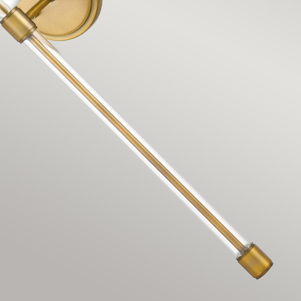 Barbour 1-Lt Wall Lamp Weathered Brass/White 67.6cm