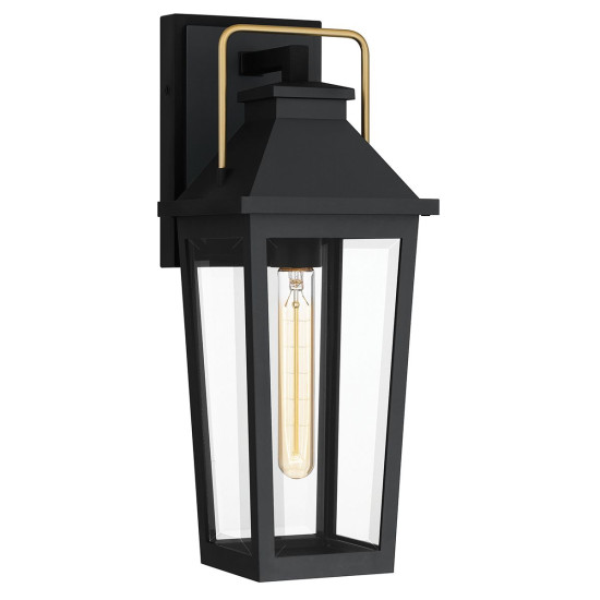 Buckley 1-ljus medium vägglampa för utomhusbruk mattsvart/mässing 42,9 cm IP44 Buckley 1-ljus medium vägglampa för utomhusbruk mattsvart/mässing 42,9 cm IP44