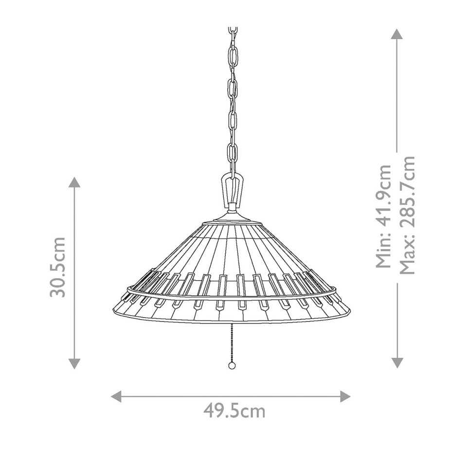 Chastain 3 tiffany style ceiling light vintage bronze 49.5cm Elstead Lighting Chastain 3 tiffany style ceiling light vintage bronze 49.5cm