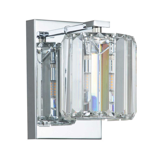 Divine 1 Wall Lamp Chrome/Crystal 17.8cm IP44 Divine 1 Wall Lamp Chrome/Crystal 17.8cm IP44