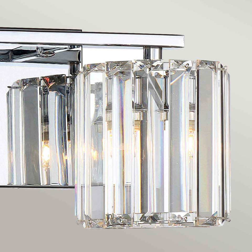 Divine 2 vägglampa krom / kristall 15,2 cm IP44 Elstead Lighting Divine 2 vägglampa krom / kristall 15,2 cm IP44