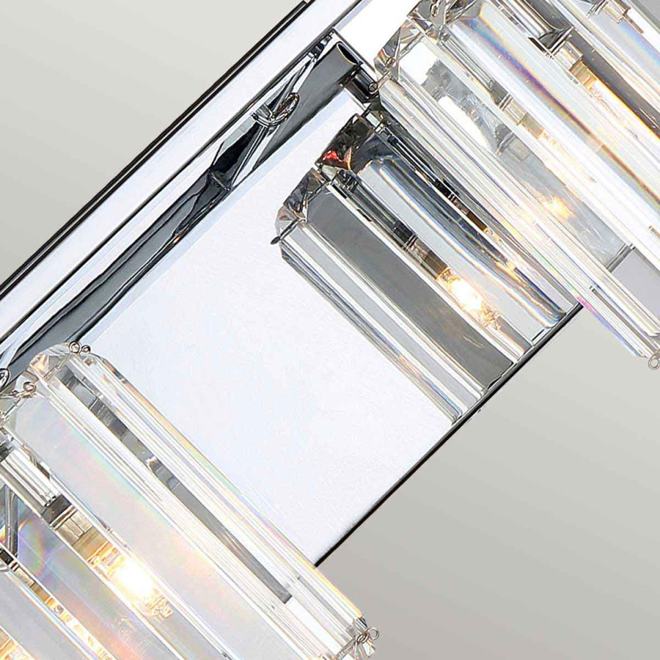 Divine 2 vägglampa krom / kristall 15,2 cm IP44 Elstead Lighting Divine 2 vägglampa krom / kristall 15,2 cm IP44