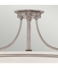 Griffin 3-lt semi-flush ceiling light antique nickel 42.2 cm