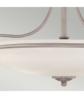 Griffin 3-lt semi-flush ceiling light antique nickel 42.2 cm
