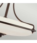 Griffin 3-lt semi-flush ceiling light palladian bronze 42.2 cm