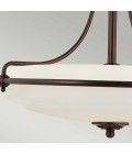 Griffin 3-lt semi-flush ceiling light palladian bronze 42.2 cm