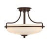 Griffin 3-lt semi-flush ceiling light palladian bronze 42.2 cm