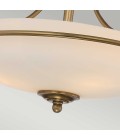 Griffin 3-lt semi-flush ceiling light weathered brass 42.2 cm