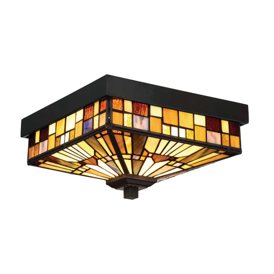 Inglenook 2-Lt utomhus takplafond valiant brons/glas 26,1cm IP44 Inglenook 2-Lt utomhus takplafond valiant brons/glas 26,1cm IP44
