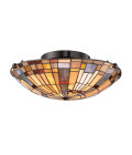 Inglenook 2-ljus plafond brons/konstglas 40,7 cm Quoizel Inglenook 2-ljus plafond brons/konstglas 40,7 cm