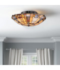 Inglenook 2-ljus plafond brons/konstglas 40,7 cm Quoizel Inglenook 2-ljus plafond brons/konstglas 40,7 cm