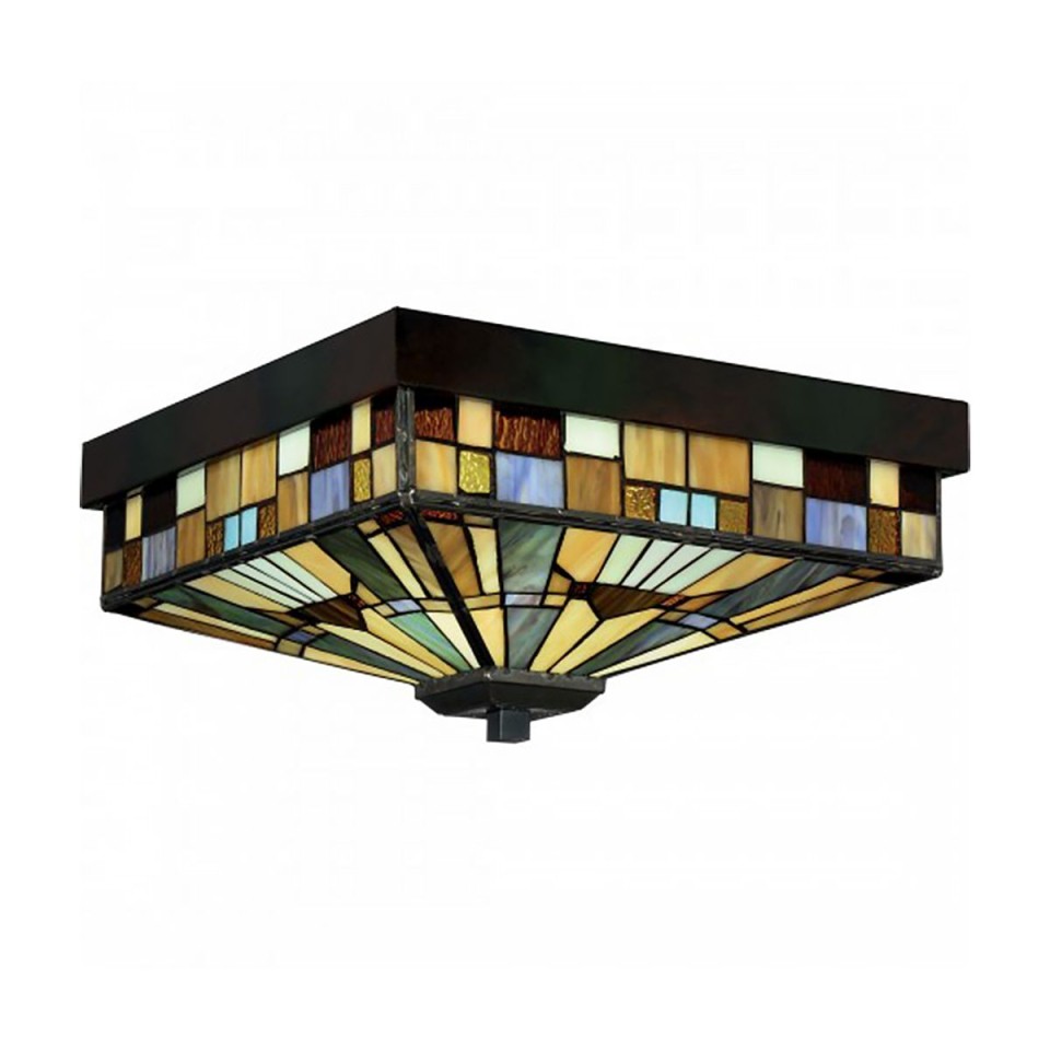 Inglenook 2-Lt utomhus takplafond valiant brons/glas 26,1cm IP44