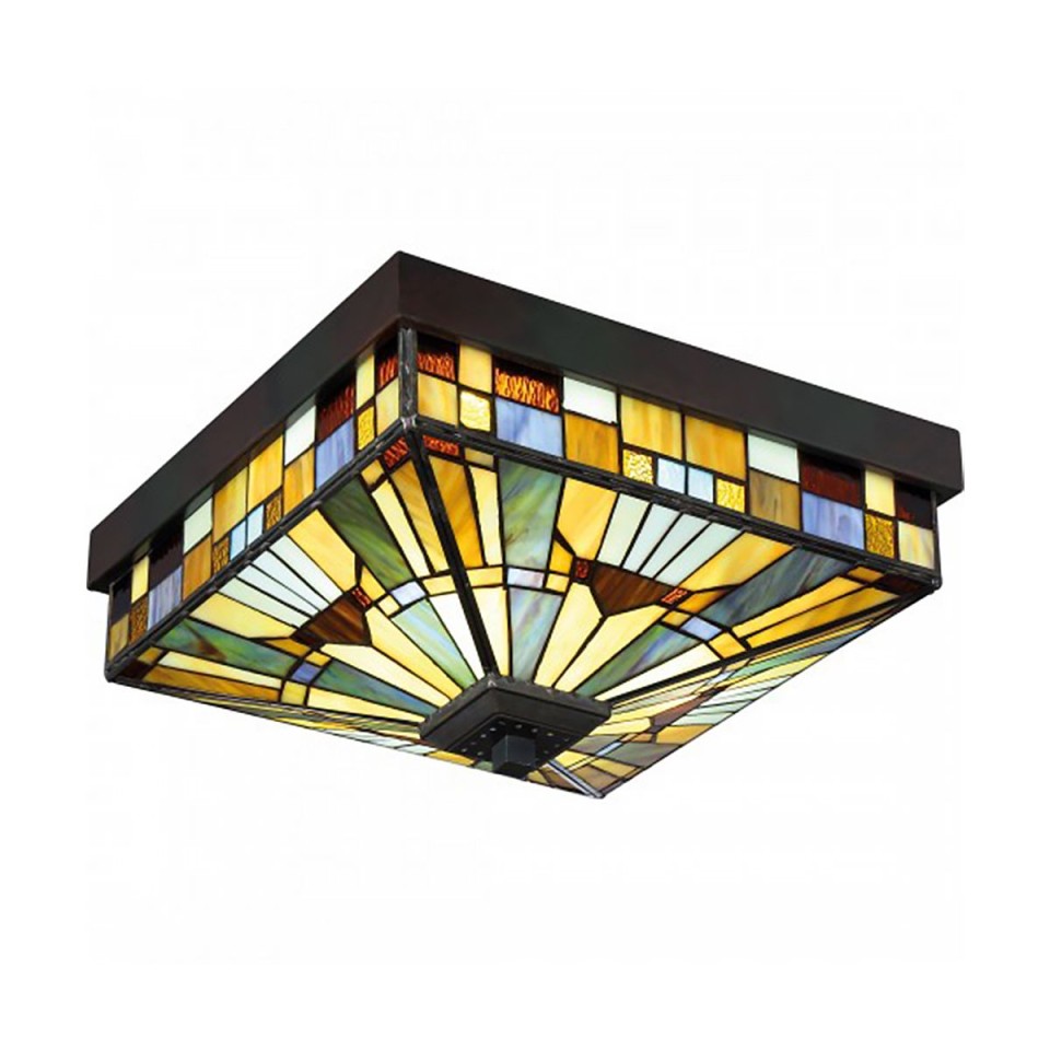 Inglenook 2-Lt utomhus takplafond valiant brons/glas 26,1cm IP44