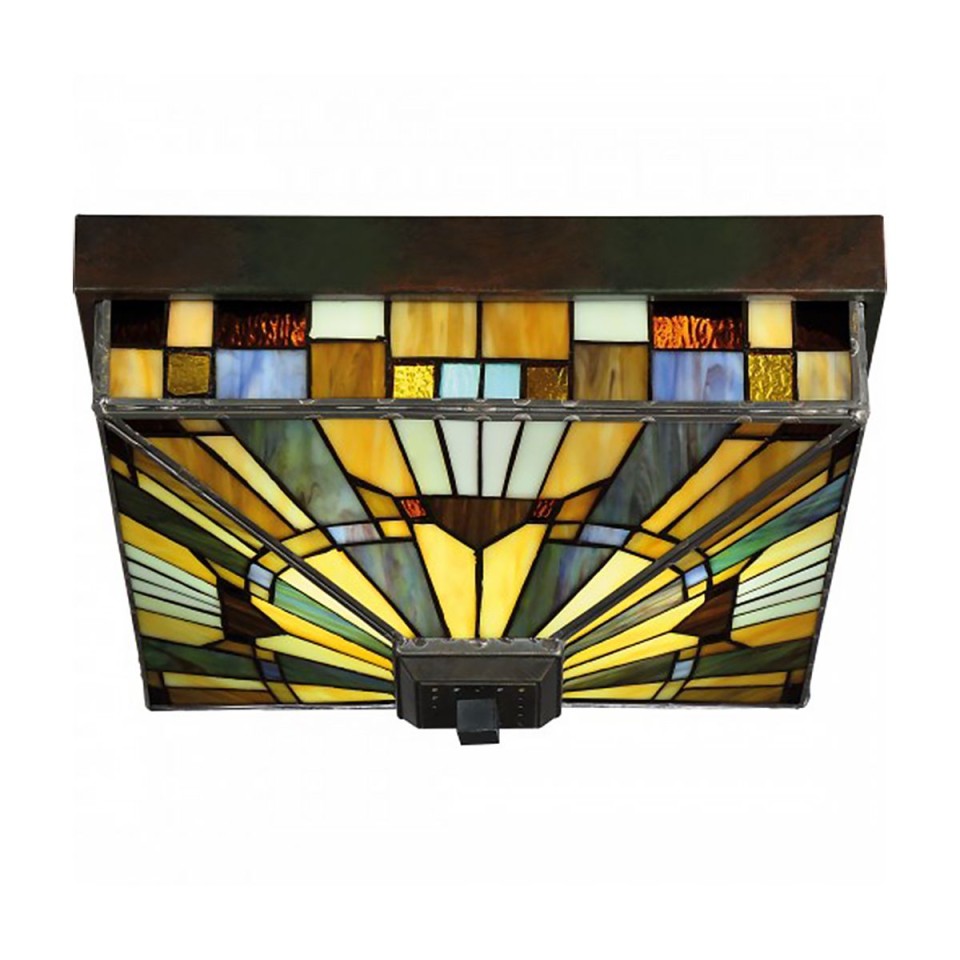 Inglenook 2-Lt utomhus takplafond valiant brons/glas 26,1cm IP44