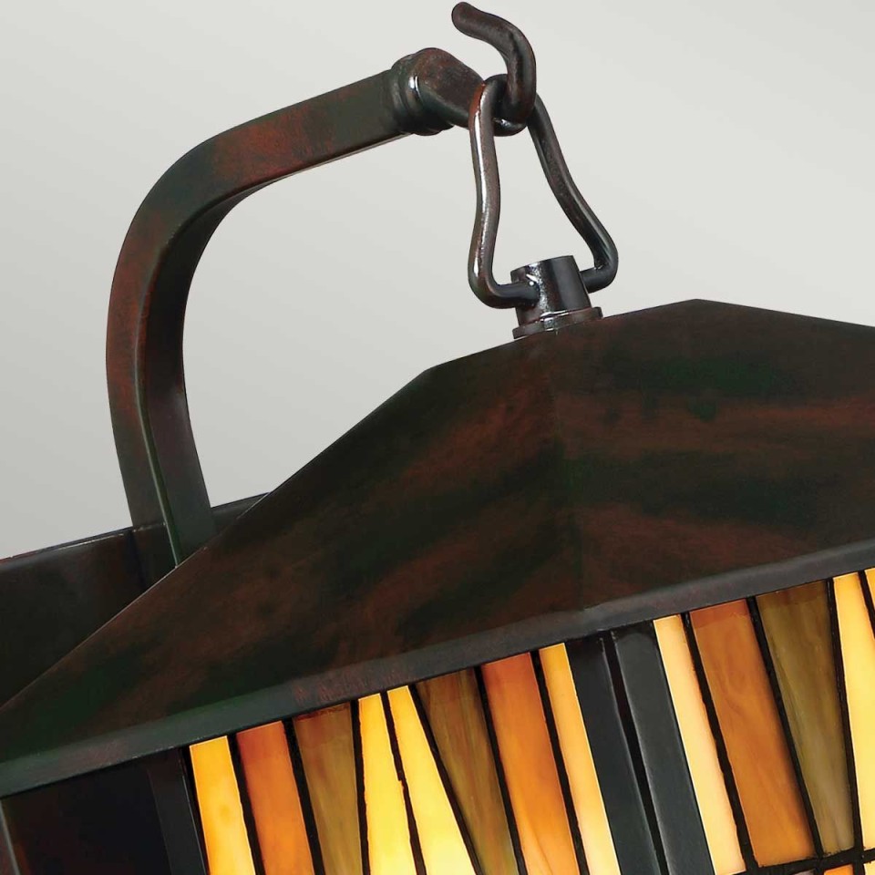 Inglenook 1-Lt Medium Outdoor Wall Light Valiant Bronze/Glass 31.4cm IP44