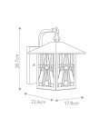 Inglenook 1-Lt liten utomhus vägglampa valiant brons/glas 28,7cm IP44
