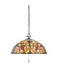 Kami 3 light tiffany style ceiling light vintage bronze 50.8cm