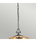 Kami 3 light tiffany style ceiling light vintage bronze 50.8cm