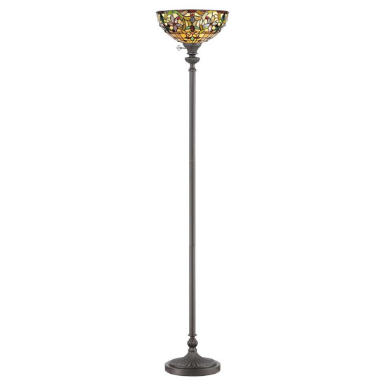 Kami 1 light tiffany style floor lamp vintage bronze 177.8cm Kami 1 light tiffany style floor lamp vintage bronze 177.8cm