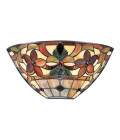 Kami 2 light tiffany style wall light vintage bronze 36.8cm Elstead Lighting Kami 2 light tiffany style wall light vintage bronze 36.8cm