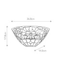 Kami 2 light tiffany style wall light vintage bronze 36.8cm Elstead Lighting Kami 2 light tiffany style wall light vintage bronze 36.8cm