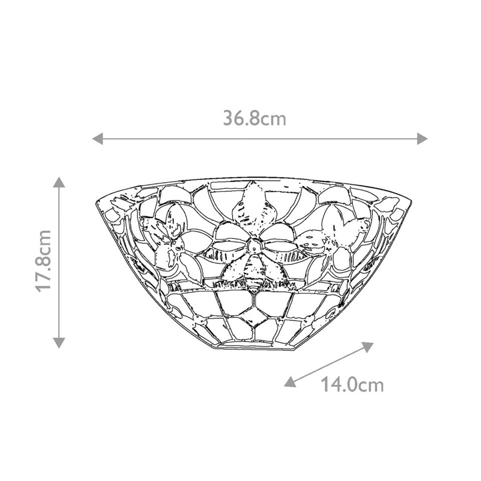 Kami 2 light tiffany style wall light vintage bronze 36.8cm Elstead Lighting Kami 2 light tiffany style wall light vintage bronze 36.8cm