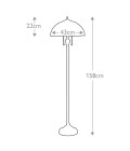 Larissa 2 tiffany golvlampa brons 157.5cm Elstead Lighting Larissa 2 tiffany golvlampa brons 157.5cm