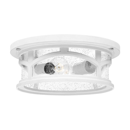 Marblehead 2-Lt utomhus takplafond vitt/klar 33cm IP44
