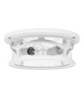 Marblehead 2-Lt Outdoor Flush Light White/Clear 33cm IP44