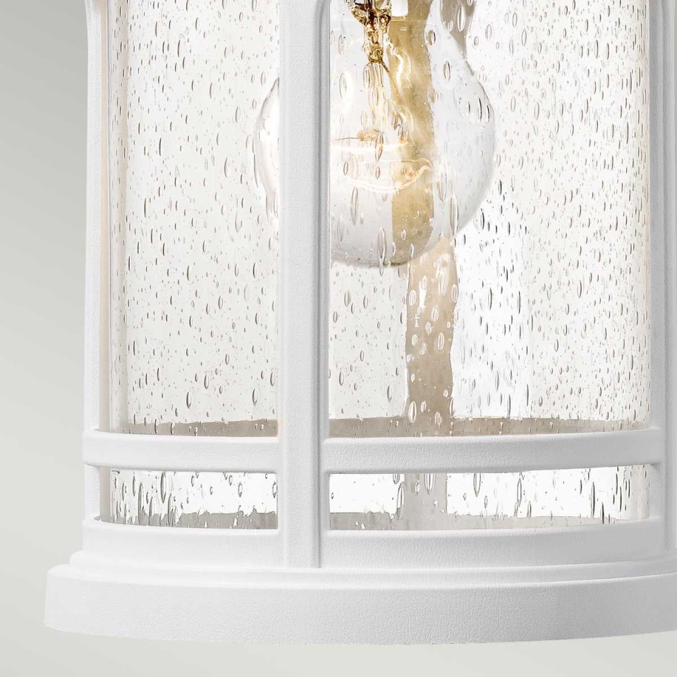 Marblehead 1-Lt Medium Outdoor Wall Light White/Clear 34.2cm IP44