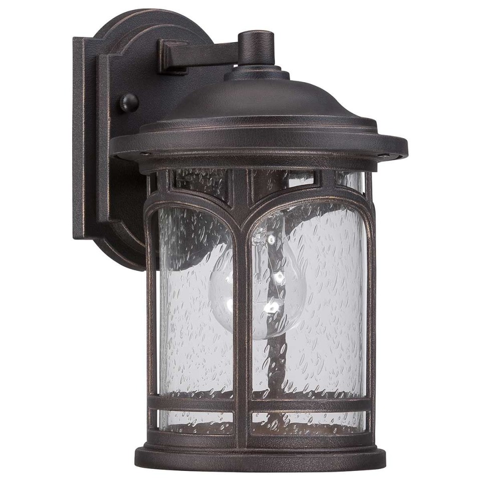Marblehead 1-Lt medium utomhus vägglampa palladiansk brons/klar 28,1 cm IP44