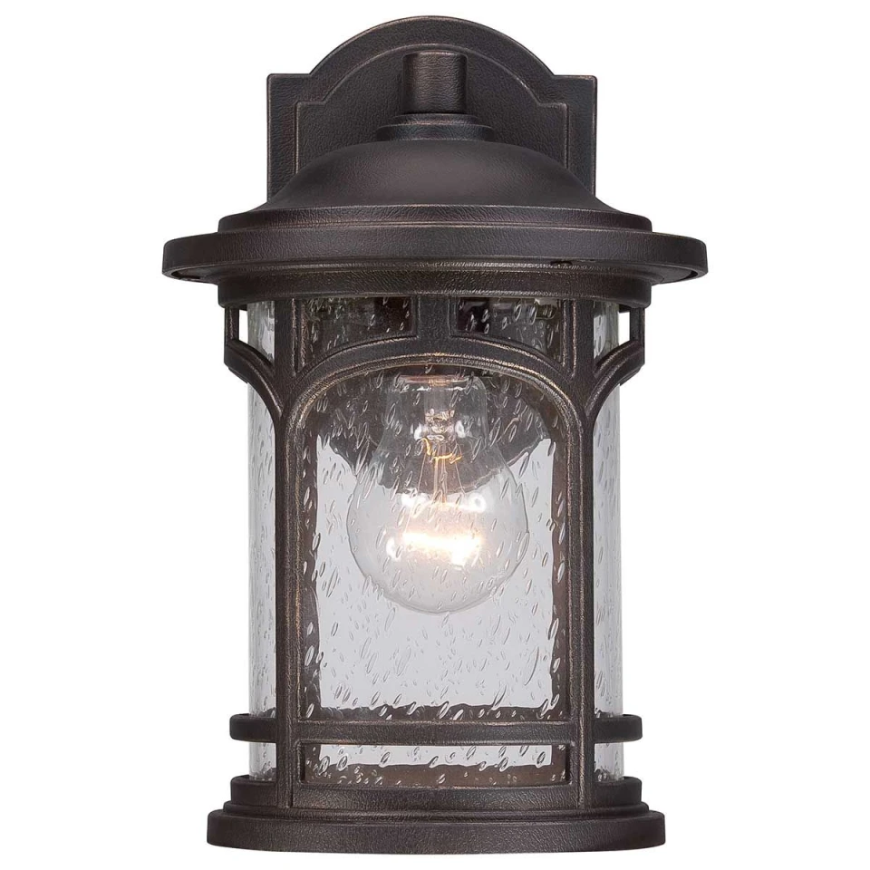 Marblehead 1-Lt medium utomhus vägglampa palladiansk brons/klar 28,1 cm IP44