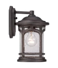 Marblehead 1-Lt medium utomhus vägglampa palladiansk brons/klar 28,1 cm IP44