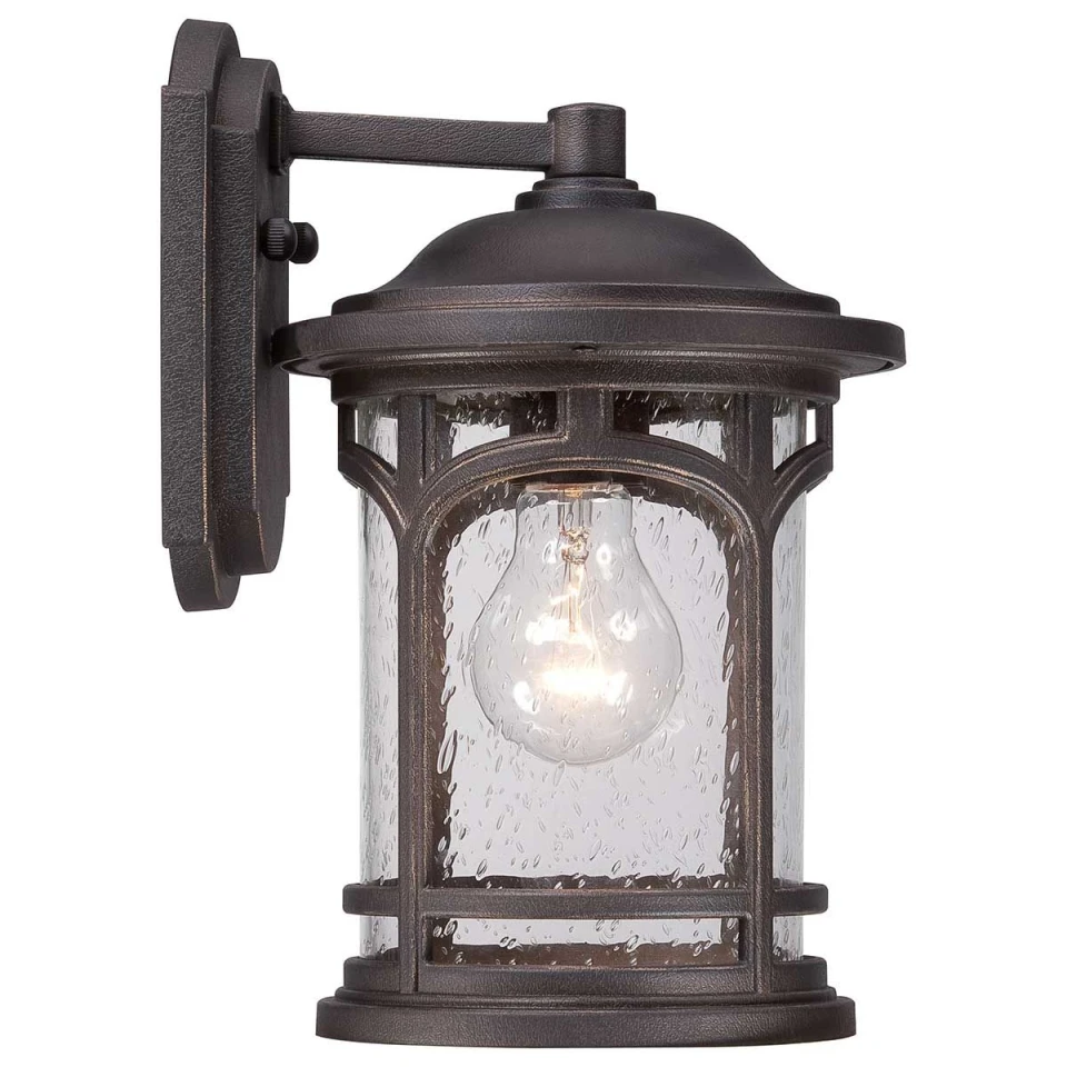 Marblehead 1-Lt medium utomhus vägglampa palladiansk brons/klar 28,1 cm IP44