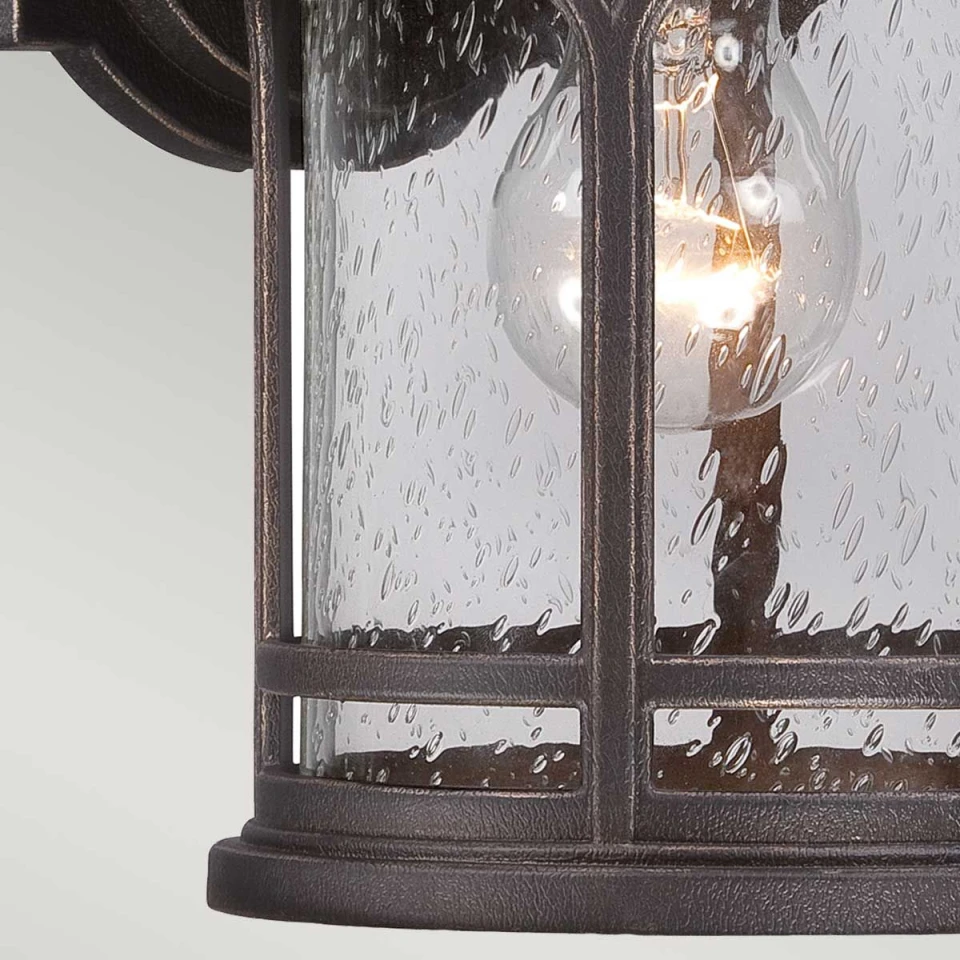 Marblehead 1-Lt medium utomhus vägglampa palladiansk brons/klar 28,1 cm IP44
