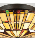 Reed 2-ljus plafond brons/konstglas 42 cm Quoizel Reed 2-ljus plafond brons/konstglas 42 cm